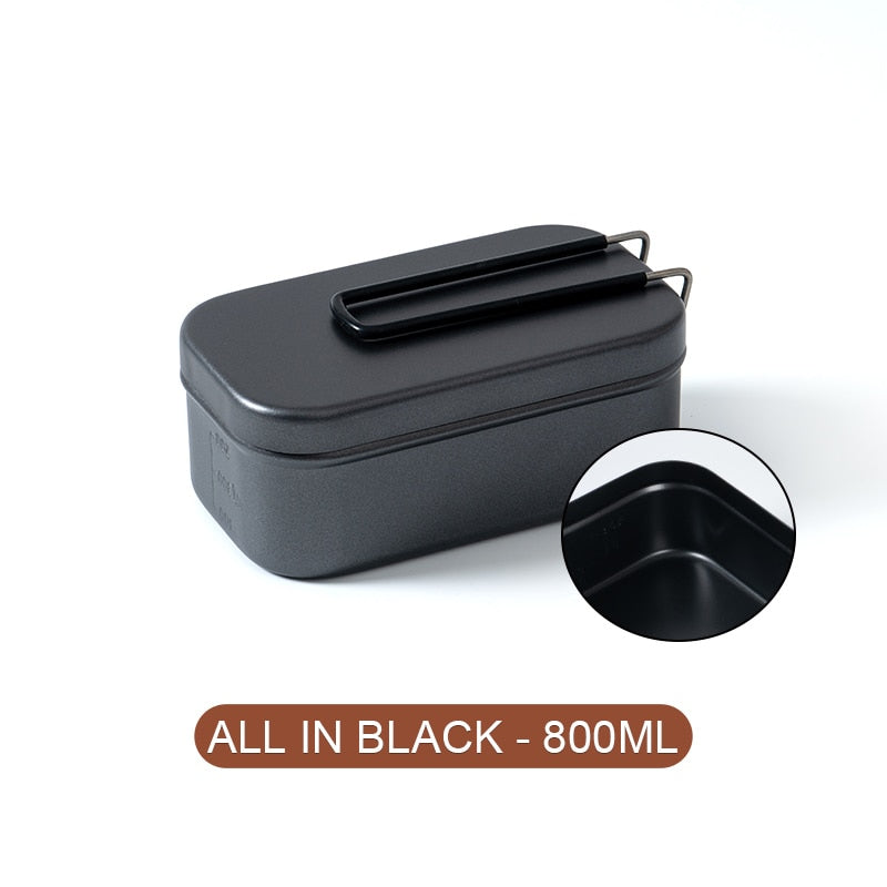 Aluminum Alloy Lunch Box Stainless Picnic Box Ourdoor Dinner Pail Travel Camping  food Containe Breafast Storage Dinnerware