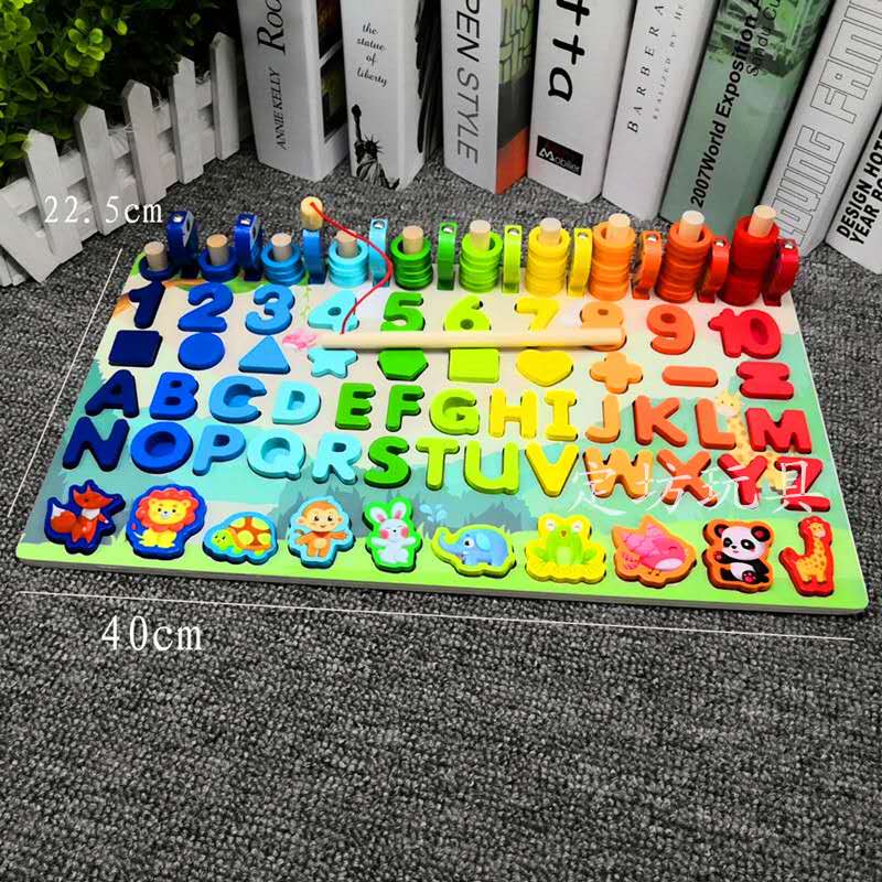 Wooden Toys Montessori for Kids Montessori Board Math Fishing  Montessori Toys wooden educational toys for baby 1 2 3 Years Old