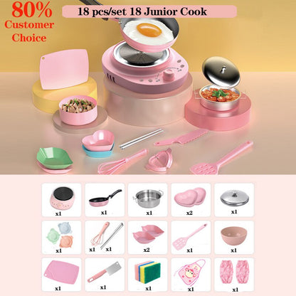 Children's Mini Kitchen Complete Cooking Girl Small Kitchen Set Children's Puzzle Play House Toys Real Cooking Food Set for Kids