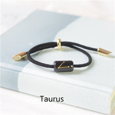 12 Constellation Zodiac Bracelet For Women Men Ceramics Engrave Charm Lucky couple Bracelets Fashion Jewelry Reiki best