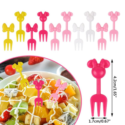 Cartoon fruit fork toothpick cute animal food selection mini sauce bottle lunch box decoration children's food supplement tool