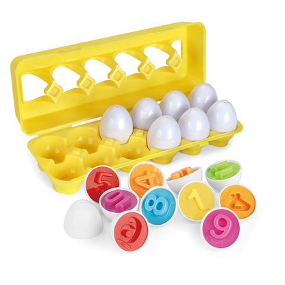 12PCS Montessori Learning Education Math Toys Kids Match Smart Eggs Screws 3D Puzzle Game For Children Educational Toys Easter