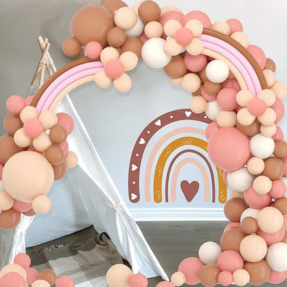 163pcs Dusty Pink Rainbow Balloon Garland Arch Kit Wedding Birthday Balloons Decoration Boho Party Kids Baby Shower Arche Ballon