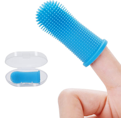 Dog Super Soft Pet Finger Toothbrush Teeth Cleaning Bad Breath Care Nontoxic Silicone Toothbrush Tool Dog Cat Cleaning Supplies