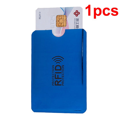 Men Anti Rfid Wallet Blocking Reader Lock Bank Card Holder Id Bank Card Case Protection Metal Credit NFC Holder Aluminium 6*9cm