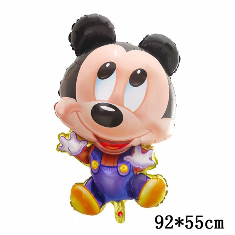 175cm 3D Giant Mickey Minnie Mouse Foil Balloon Pink Blue Black Bowknot Standing Kids toys Birthday Party baby shower Decoration