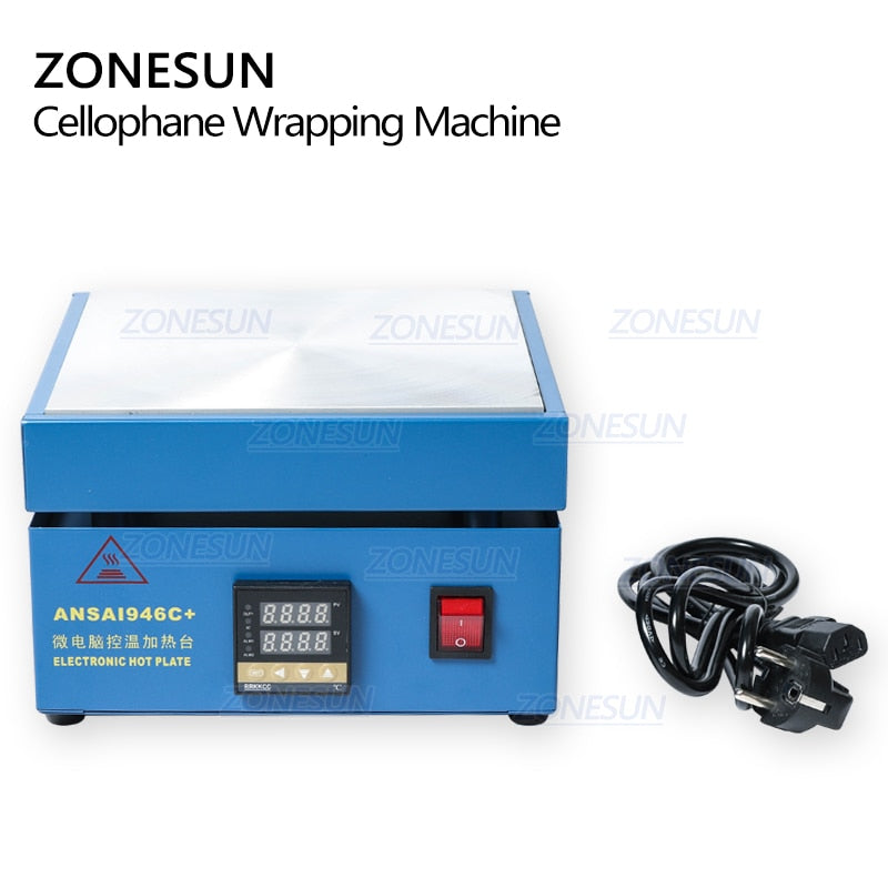 ZONESUN 850W Phone Repairing Machine Cigarette Perfume Playing Card Poker Comestics BOPP Film Wrapping Machine Sealing Machine