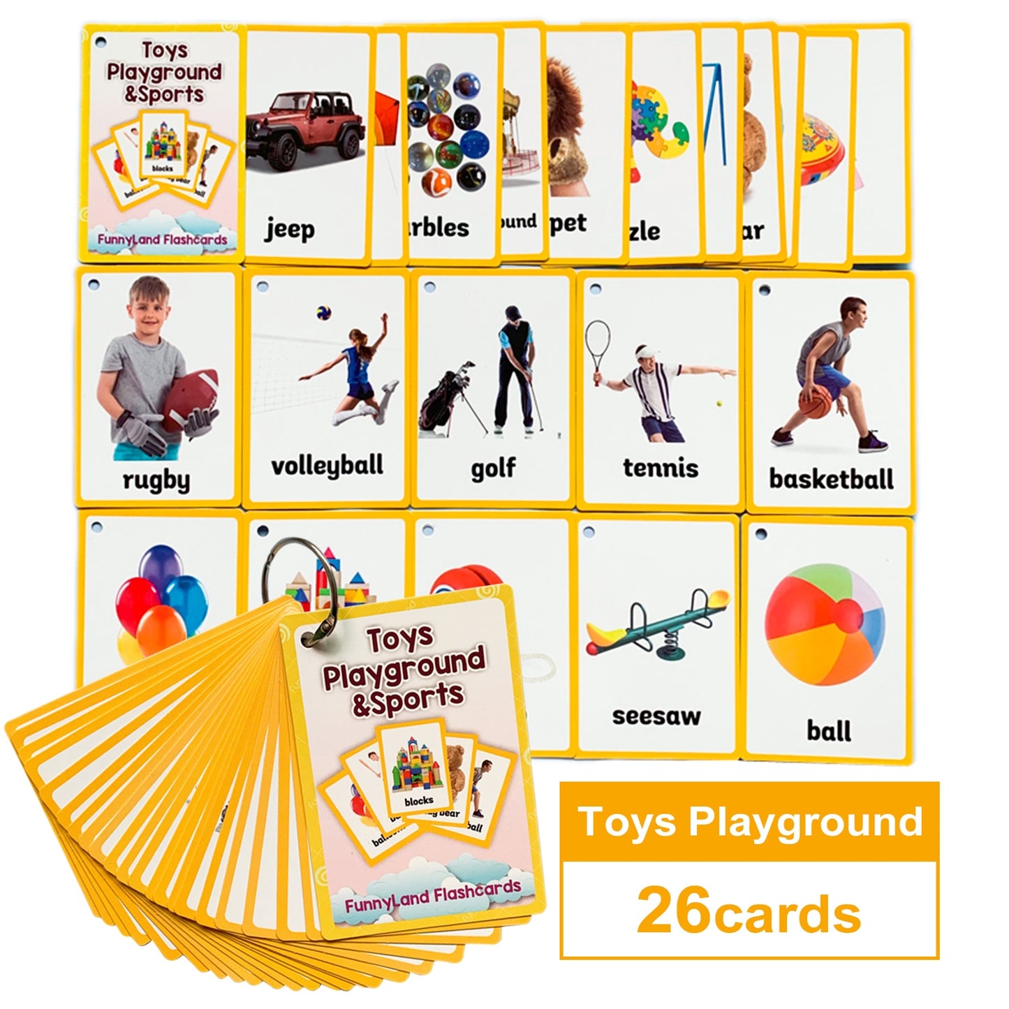 Children Baby English Learning Word Pocket Card Flashcard Montessori Educational Toys Words Table Game Gift for Kids Montessori