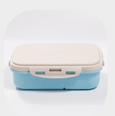 Wheat Straw Lunch Box Microwavable Tableware Students Adult Multi Grids Lunch Boxes Insulation Keep Fresh Leakproof Storage Box