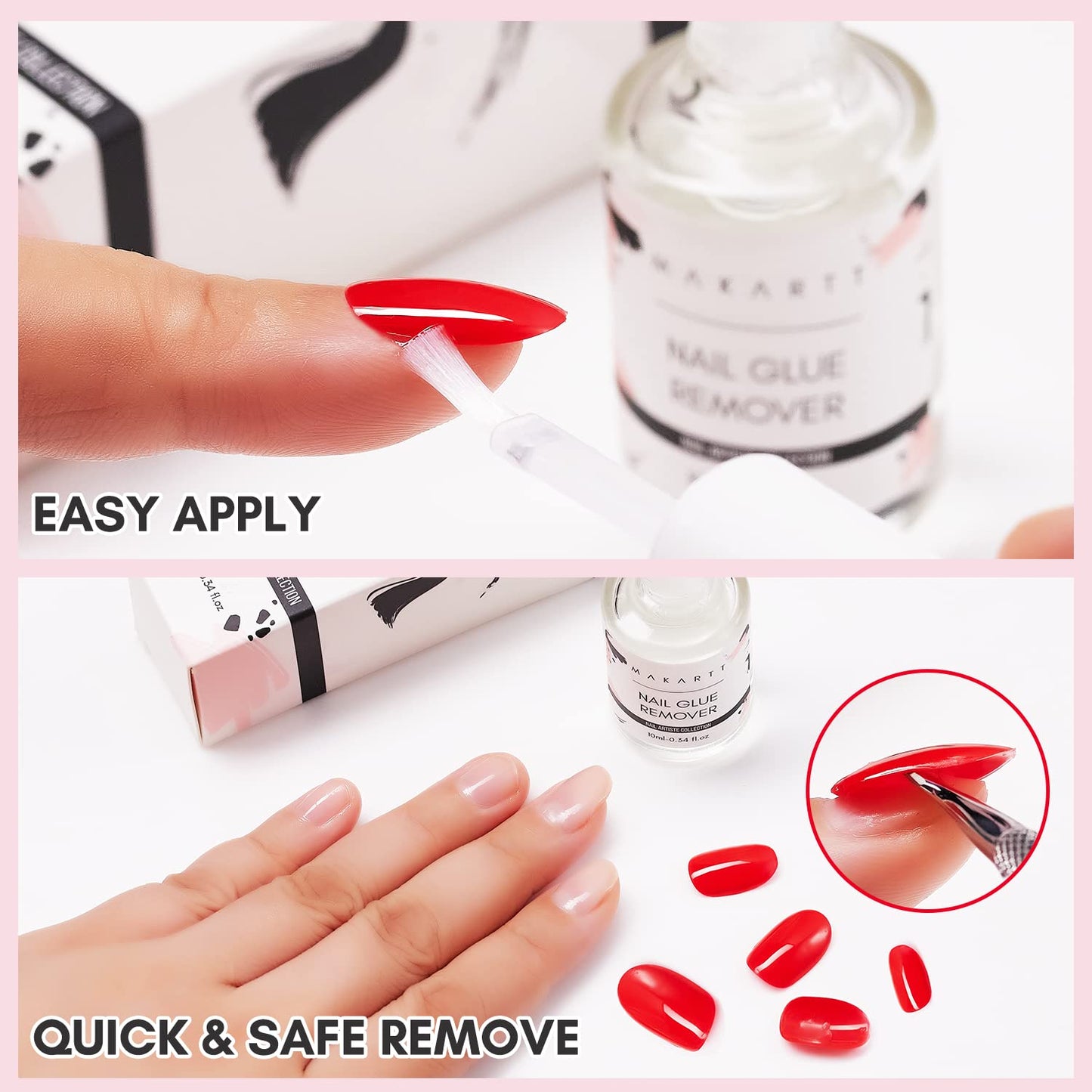 Makartt Instant Nail Glue Remover for Press on Nails,0.34 fl oz / 10ml Debonder,Professional Nail Tips Artificial Nail Acrylic