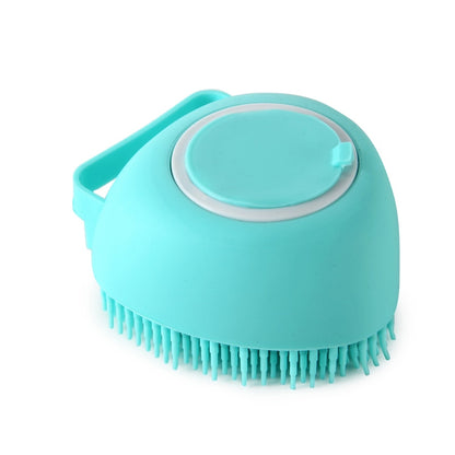 Bathroom Dog Bath Brush Massage Gloves Soft Safety Silicone Comb with Shampoo Box Pet Dog Brush