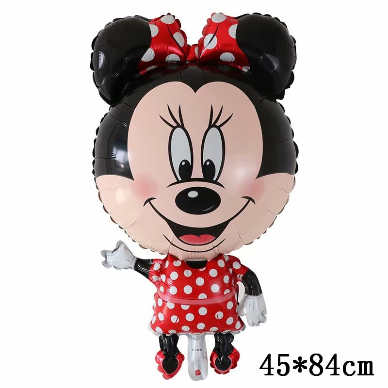 175cm 3D Giant Mickey Minnie Mouse Foil Balloon Pink Blue Black Bowknot Standing Kids toys Birthday Party baby shower Decoration