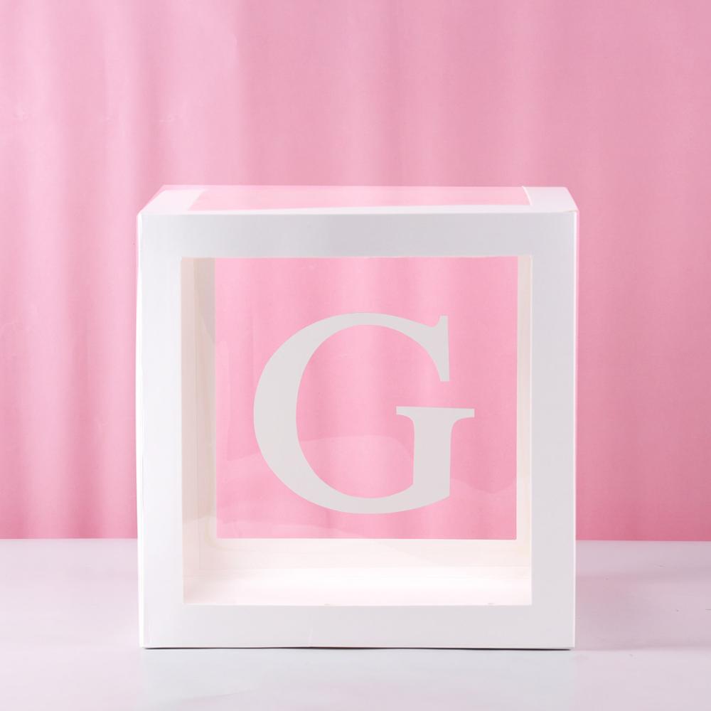 Baby Shower Decoration Boy Girl Transparent Balloon Box Letter Frist 1st Birthday Wedding Party Gender Reveal Baptism Decoration