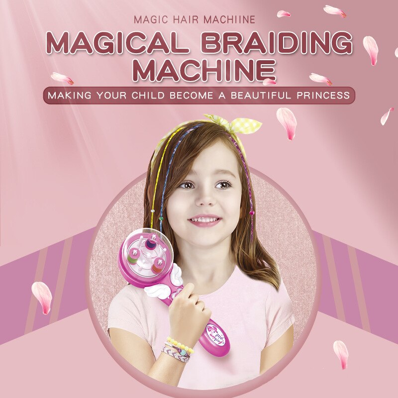 Electric Automatic Hair Braid DIY Stylish Braiding Hairstyle Tool Twist Braider Machine Weave Roller Pretend Kids Girls Toys