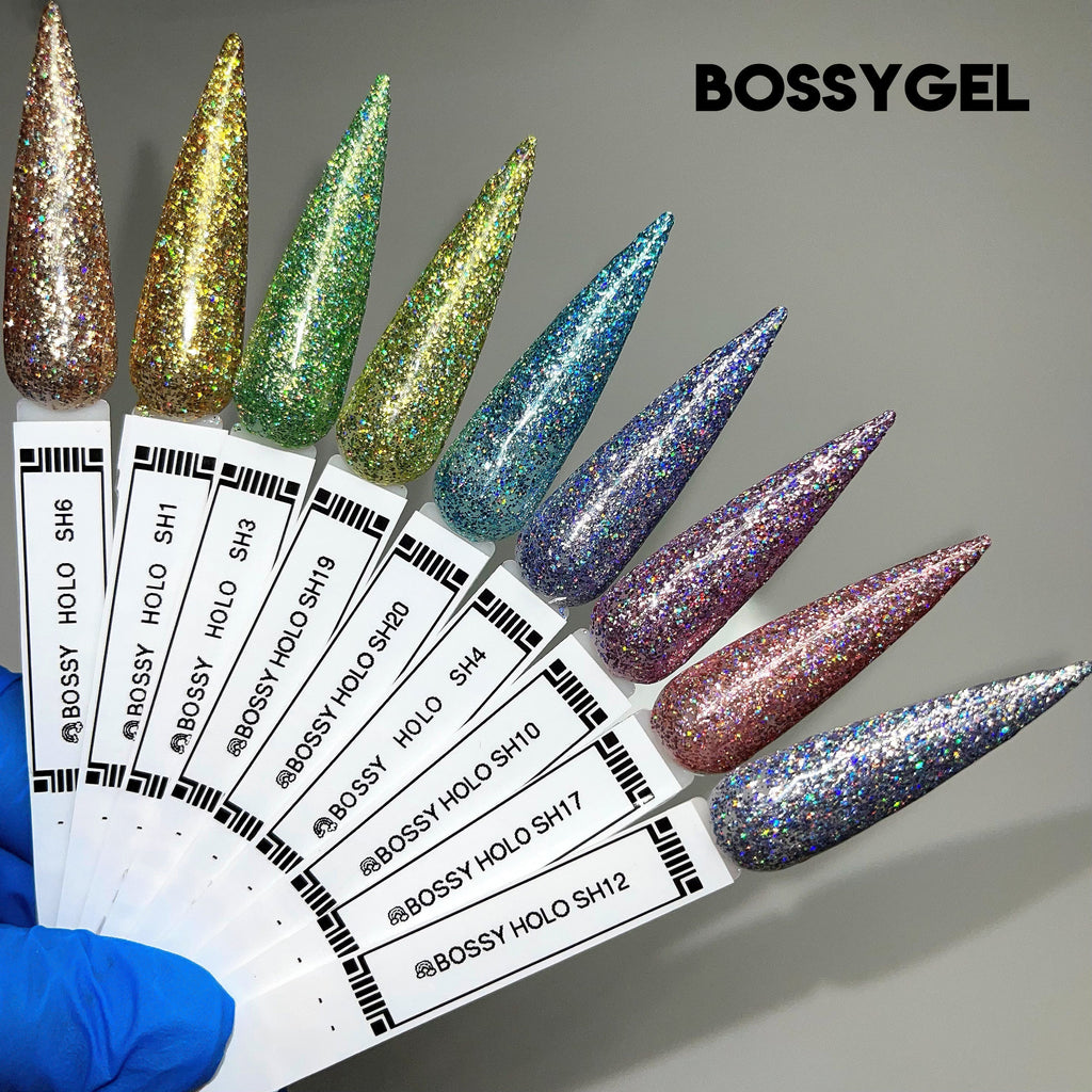 Bossy Gel - Super Holo Gel MERMAID Collection(Set of 9 colors)