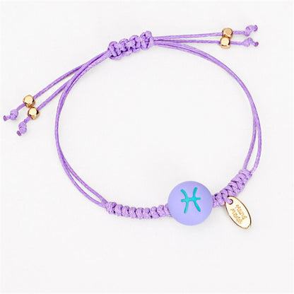 Ailodo 12 Constellations Rope Chain Woven Bracelets For Women Men Kids Handmade 12 Horoscope Zodiac Sign Bracelets Jewelry Gifts