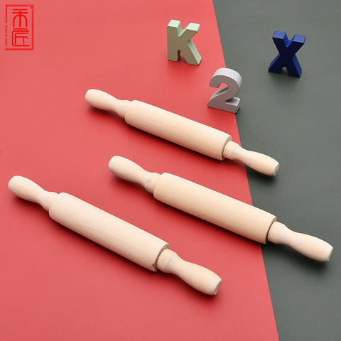 1PC Mini Wooden Rolling Pins 20cm Small Rolling Pin Kids Play House Toy for Baking Fondant Cake Dough Roller Kitchen Accessories