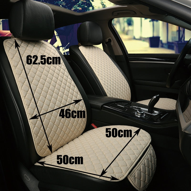 Universal Car Seat Cover Protector Linen Front Rear Back Flax Automobile Cushion Pad Mat Backrest Auto Car Accessori Interior