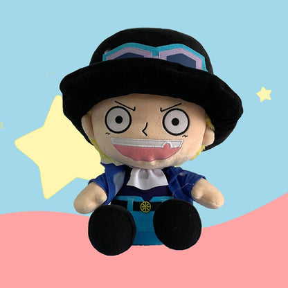 One Piece Plush Going Merry Thousand Sunny Karoo Luffy Chopper Law Ace Sabo Kawaii Pillow Anime Plushie Birthday Present 25-30CM