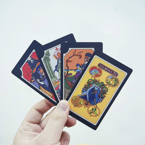 31pcs/set JoJo Bizarre Adventure Tarot Card 22 Grand Akana + 9 Royal Gods Cosplay Props Anime Chess Card Gift Tarot Card