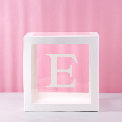 Baby Shower Decoration Boy Girl Transparent Balloon Box Letter Frist 1st Birthday Wedding Party Gender Reveal Baptism Decoration