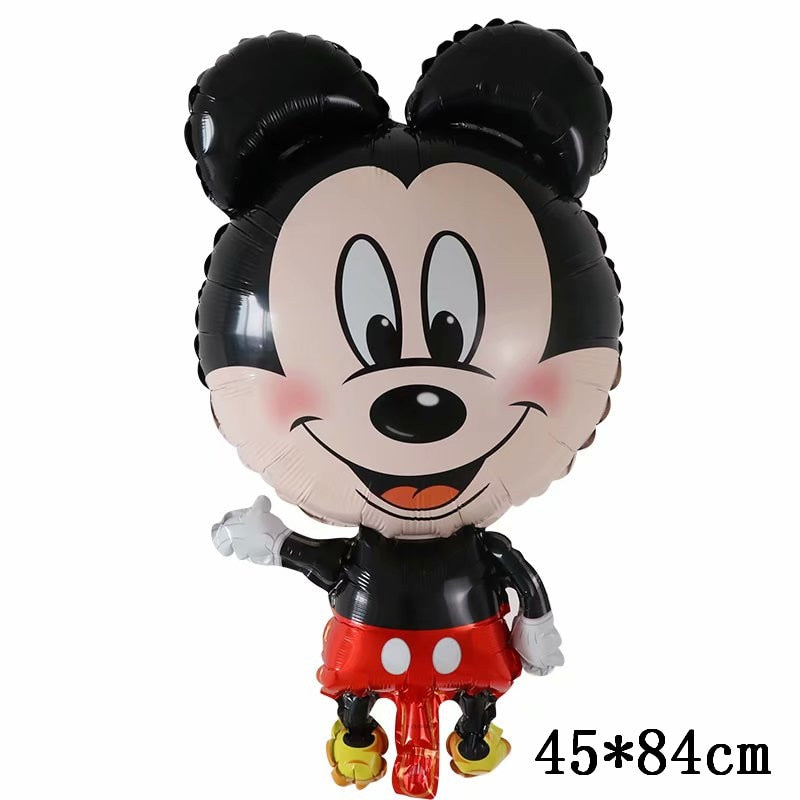 175cm 3D Giant Mickey Minnie Mouse Foil Balloon Pink Blue Black Bowknot Standing Kids toys Birthday Party baby shower Decoration