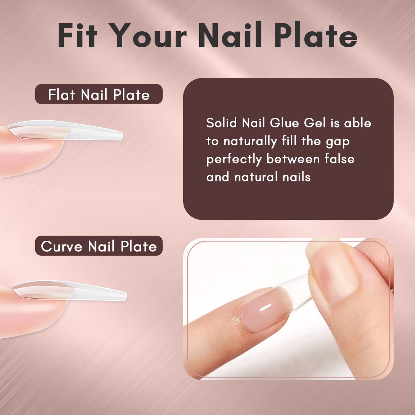 Makartt Solid Nail Glue Gel 2x 15ML for Acrylic Nails Tips Glue Gel for Press On Nails Fake Nails Solid Nail Adhesive Gel Curing