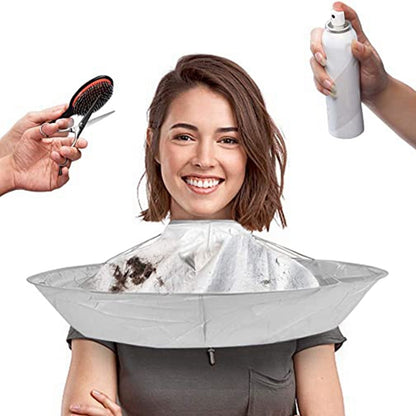 Creative DIY Apron Hair Cutting Cloak Coat Salon Barber Stylist Cape Umbrella Haircut Cloak Hairdressing Home Cleaning Protector