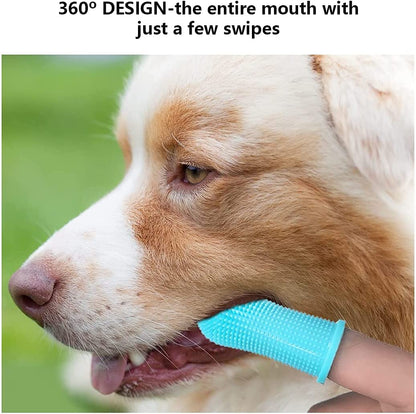 Dog Super Soft Pet Finger Toothbrush Teeth Cleaning Bad Breath Care Nontoxic Silicone Toothbrush Tool Dog Cat Cleaning Supplies