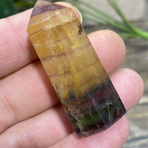 Fluorite Tower Natural Stone Crystal Healing  Wand Gem Minerals Green Reiki Purple Fengshui  For Home Decoratiom Accessories