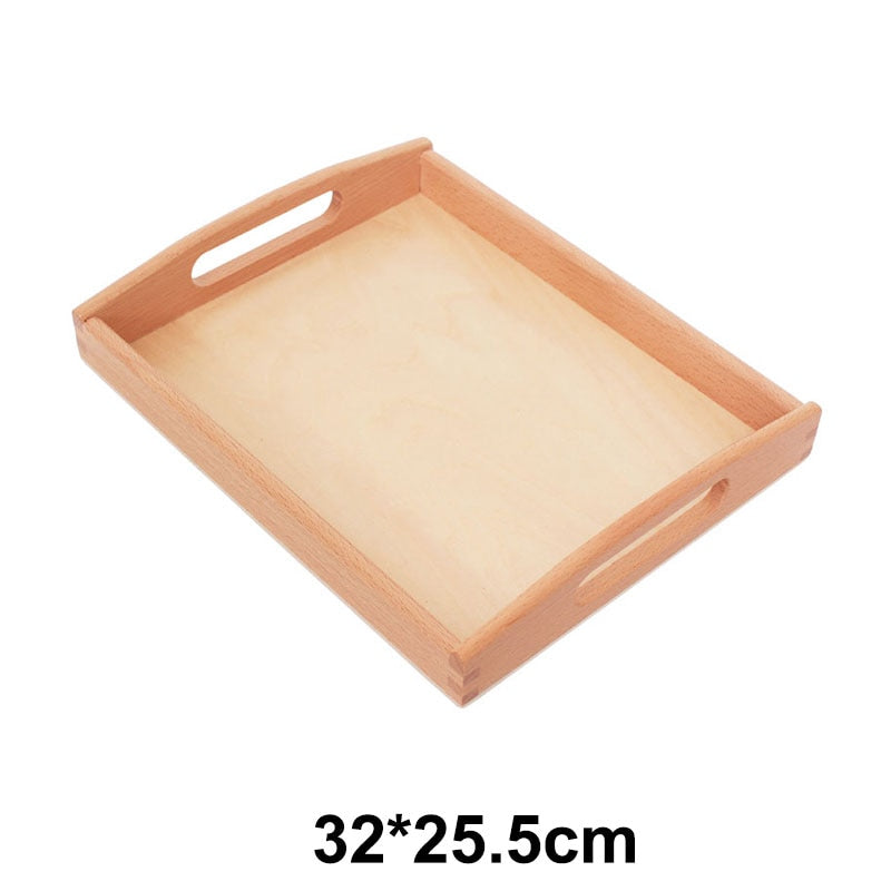 Wooden Tray Montessori Furniture Toys Montessori Practical Educational Preschool Toys For Children Learning Dienblad Hout B2166F