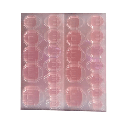 JNBS Stick Clear Fake Nails Pink Jelly Double Sided Adhesive