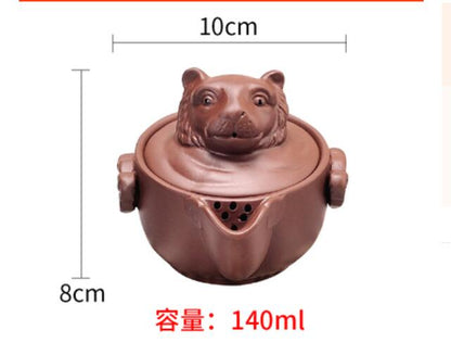 Chinese Twelve zodiac Portable Travel Tea Set Yixing Purple Clay Teapot Quik Pots Teaware Chinese Drink Teapots NLSLASI