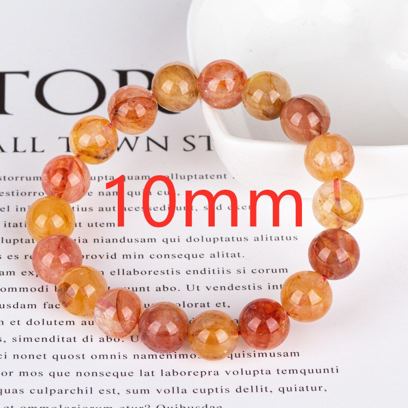 Natural Red Limonite Phantom Bracelet Crystal Gemstone Stretch Clear Round Beads Women Men Jewelry 8mm 9mm 10mm 11mm 12mm AAAAAA