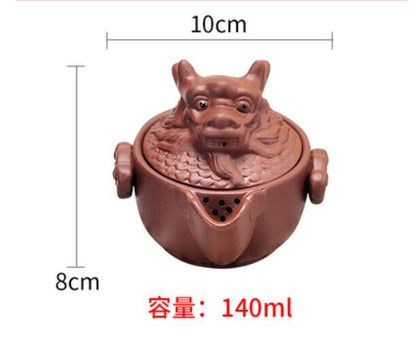 Chinese Twelve zodiac Portable Travel Tea Set Yixing Purple Clay Teapot Quik Pots Teaware Chinese Drink Teapots NLSLASI