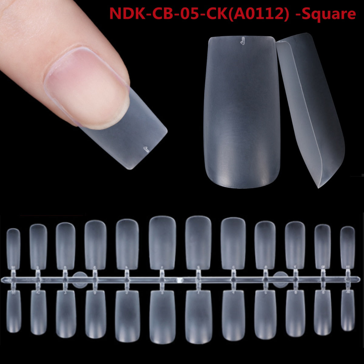 504PCS False Nails Acrylic Nail Tips Soft Gel Nail Tips Clear Nail Art Matte Underneath Fake Tips Coffin Stiletto Press On Nails