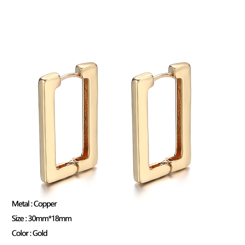 Classic Stainless Steel Ear Buckle for Women Trendy Gold Color Small Large Circle Hoop Earrings Punk Hip Hop Jewelry Accessories