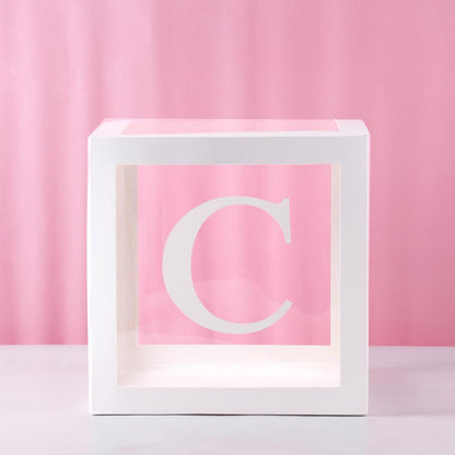 Baby Shower Decoration Boy Girl Transparent Balloon Box Letter Frist 1st Birthday Wedding Party Gender Reveal Baptism Decoration