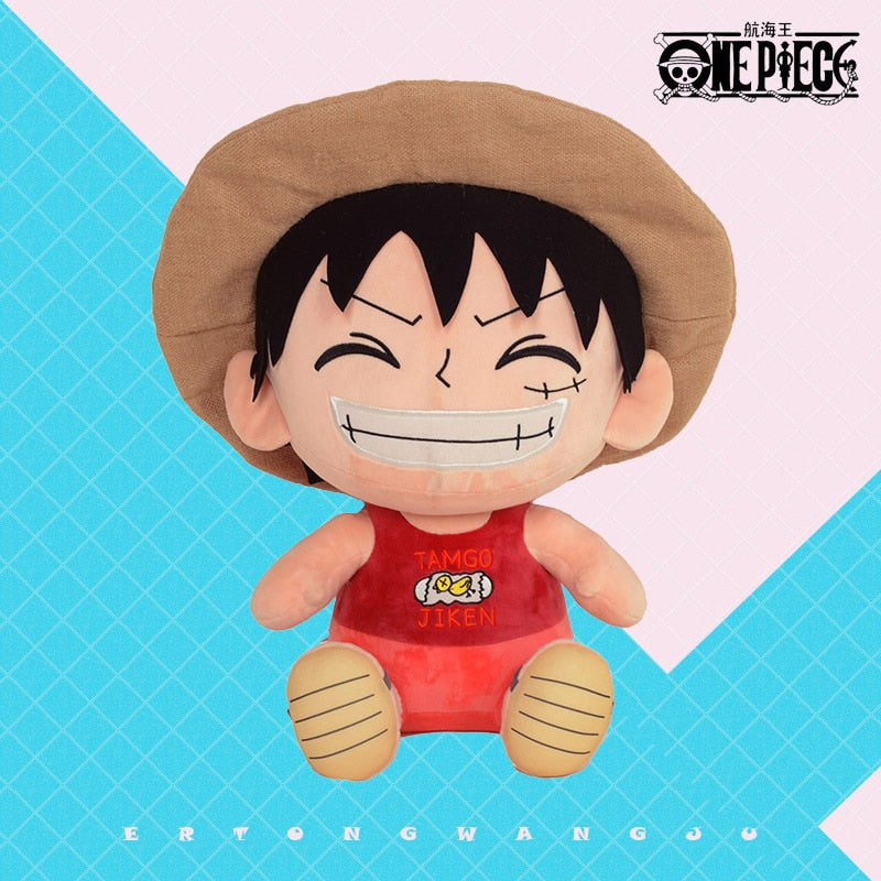 One Piece Plush Going Merry Thousand Sunny Karoo Luffy Chopper Law Ace Sabo Kawaii Pillow Anime Plushie Birthday Present 25-30CM