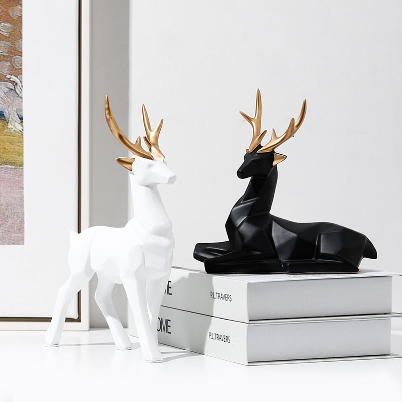 A Couple of Deer Ornaments/3pcs Elephant Statue/Elk Sculpture Home Decor Rabbit Figurine Living Room Bonitas Figuras Decorativas