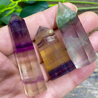 Fluorite Tower Natural Stone Crystal Healing Wand Gem Minerals Green Reiki Purple Fengshui For Home Decoratiom Accessories