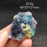 Natural rare green purple heart fluorite teaching mineral specimen energy crystal home decoration quartz gem collection ornament