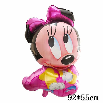 175cm 3D Giant Mickey Minnie Mouse Foil Balloon Pink Blue Black Bowknot Standing Kids toys Birthday Party baby shower Decoration