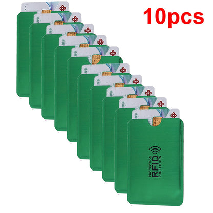 Men Anti Rfid Wallet Blocking Reader Lock Bank Card Holder Id Bank Card Case Protection Metal Credit NFC Holder Aluminium 6*9cm