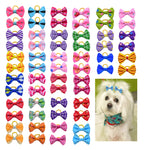 10/20/30pcs Dog Grooming Bows mix 30colours Cat dog Hair Bows Small Pog Grooming Accessories Dog Hair Rubber Bands Pet Supplier