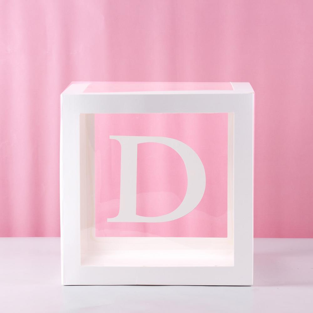 Baby Shower Decoration Boy Girl Transparent Balloon Box Letter Frist 1st Birthday Wedding Party Gender Reveal Baptism Decoration