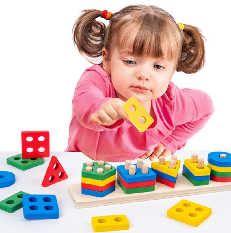 Wooden Math Toys Puzzle Baby Kids Learning Toy Preschool Early Childhood Education Montessori Game For Toddlers Children