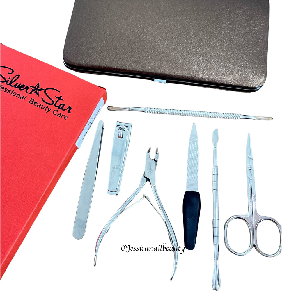 Silver Star - Portable Stainless Steel Manicure kit ( Set of 7pcs)