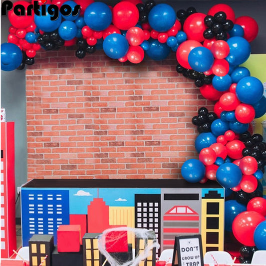 107pcs Red Blue Latex Arch Kit Garland Balloon Baby Boy Girl First Birthday Party Decorations Kids Toys Baby Shower Supplies