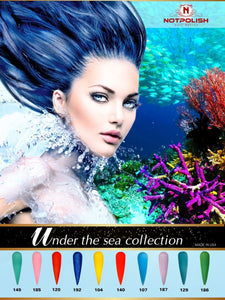 NOTPOLISH COLLECTION - UNDER THE SEA (10 COLORS POWDER COLLECTION) 145,185,120,192,104,140,107,187,129,186